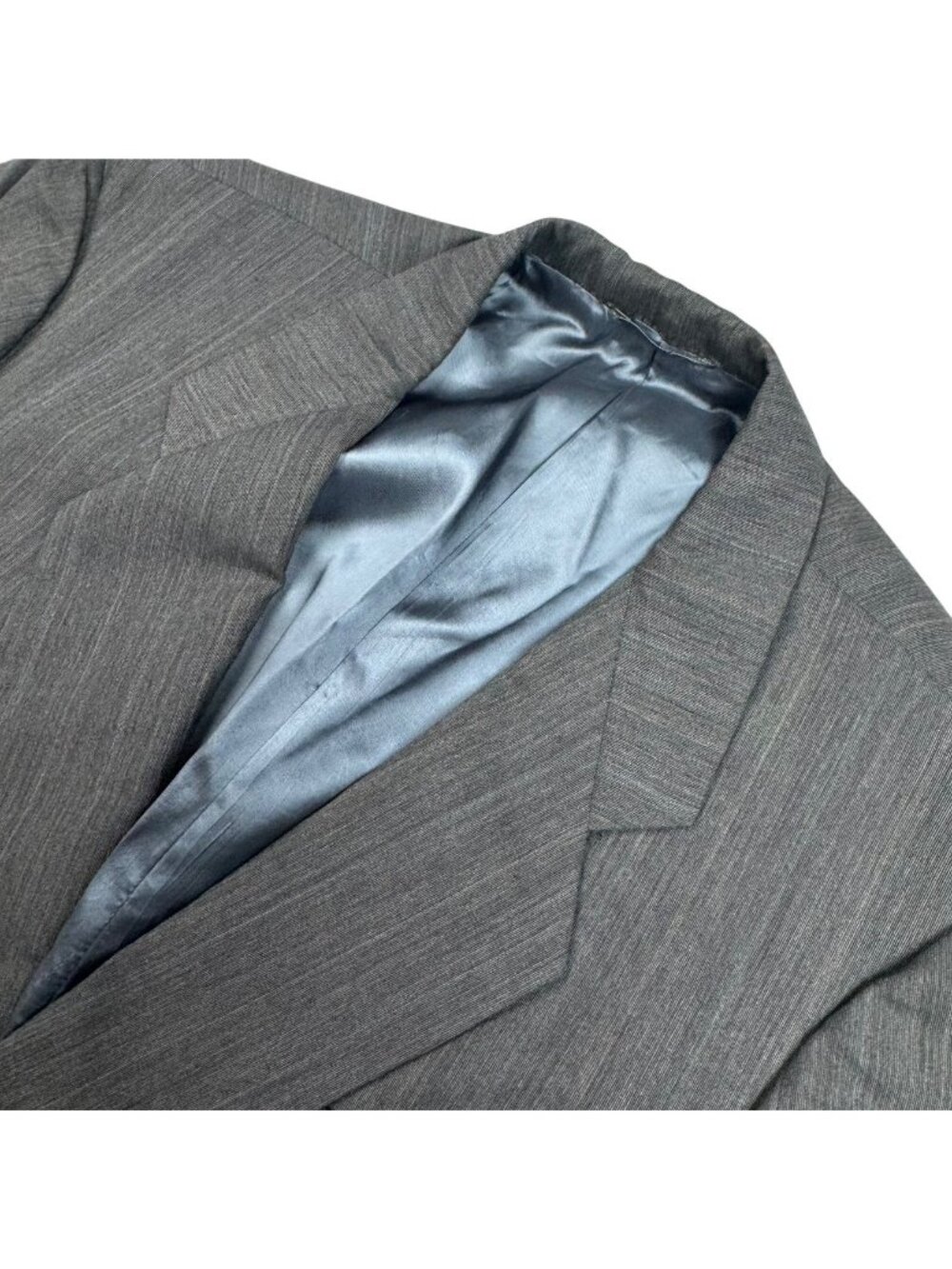 VTG Tom James x Holland & Sherry Men’s Double Breasted Blazer Gray • 48R